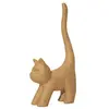 Image de Support à décorer en papier mâché - Chat longue queue - 17 x 3.5 cm