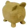 Image de Support à décorer en papier mâché - Grande tirelire cochon - 26 x 19.5 cm