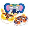 Image de Avenue Mandarine - Kit CrÃ©atif Masques Animaux En Feutrine Coudre - 1 Masque Girafe 1 Masque ElÃ©phant 1 Masque Tigre 1 Aiguille 3 Pelotes De Fil - A Partir De 6 Ans - Kc135c