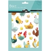 Image de Gommettes Baby 14.8 x 21 cm 6 pcs Poules