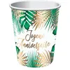 Image de 6 GOBELETS ANNIVERSAIRE TROPICAL PARTY 25CL VERT