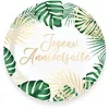 Image de 6 ASSIETTES CARTON ANNIVERSAIRE TROPICAL PARTY 23CM