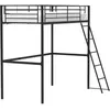 Image de Lit mezzanine 90 x 190 cm en mÃ©tal - Noir - Sommier inclus - ELIOT