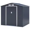 Image de Abri De Jardin En MÃ©tal 4.07 MÂ² - Kit D'ancrage Inclus - Gris Anthracite
