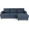 Image de CanapÃ© d'angle droit 4 places - Tissu bleu - Contemporain - L 215 x P 140 H 86 cm - PAUL