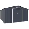 Image de Abri De Jardin En MÃ©tal 15,16 MÂ² - Kit D'ancrage Inclus - Gris Anthracite