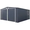 Image de Garage En MÃ©tal 16 MÂ² - Avec Kit D'ancrage Inclus 3,80 M X 4,20 M