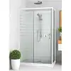 Image de Paroi coulissante ROTH EQUI EICL2 120x190 cm verre clair 5 mm profilÃ© blanc