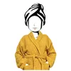 Image de Peignoir En Coton 500gr/M2 Taille Xl Lagune Moutarde, Par Soleil D'ocre