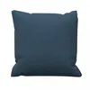 Image de Coussin En Coton 40x40 Cm Panama Bleu Canard, Par Soleil D'ocre