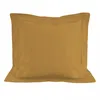 Image de Taie D'oreiller En Coton 57 Fils 63x63 Cm Uni Moutarde, Par Soleil D'ocre