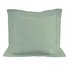 Image de Taie D'oreiller En Coton 57 Fils 63x63 Cm Uni Vert D'eau, Par Soleil D'ocre