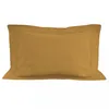 Image de Taie D'oreiller En Coton 57 Fils 50x70 Cm Uni Moutarde, Par Soleil D'ocre