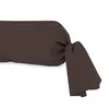 Image de Taie De Traversin En Coton 57 Fils 45x135 Cm Uni Brun, Par Soleil D'ocre