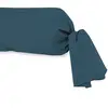 Image de Taie De Traversin En Coton 57 Fils 45x205 Cm Uni Bleu Canard, Par Soleil D'ocre