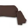 Image de Taie De Traversin En Coton 57 Fils 45x205 Cm Uni Brun, Par Soleil D'ocre