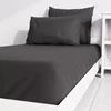 Image de Drap Housse Uni 90x190 Cm Zzz Noir