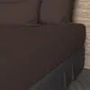 Image de Drap Housse En Coton 57 Fils 140x200 Cm Uni Brun, Par Soleil D'ocre