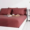 Image de Drap Housse Uni 140x190 Cm Zzz Rouge