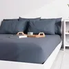 Image de Drap Housse Uni 140x190 Cm Zzz Bleu Jean
