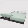 Image de Drap Housse Tpr En Coton 57 Fils 2x70x190 Cm Uni Vert D'eau, Par Soleil D'ocre