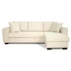 Image de CanapÃ© d'angle convertible rÃ©versible - 4 places - HAMILTON - Tissu Beige - L 245 x P 150 x H 86 - FabriquÃ© en Ukraine