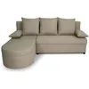 Image de CanapÃ© d'angle convertible rÃ©versible 3 places JEN - Tissu Beige - Style contemporain - L196 x H88 x P159 cm