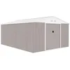 Image de Abri De Jardin En MÃ©tal 15,16 MÂ² - Kit D'ancrage Inclus - Taupe