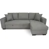 Image de CANAPÃ D'ANGLE CONVERTIBLE RÃVERSIBLE 4 PLACES - TISSU GRIS CLAIR - CONTEMPORAIN - L 244 X P 151 X H 90 - HAMILTON