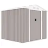 Image de Abri De Jardin En Acier 4.07 MÂ² - Kit D'ancrage Inclus - Taupe