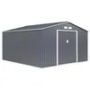 Image de Abri De Jardin En Acier 12.99 MÂ² - Kit D'ancrage Inclus - Gris Anthracite