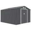 Image de Abri De Jardin En Acier 8.48 MÂ² - Kit D'ancrage Inclus - Gris Anthracite
