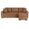Image de CanapÃ© d'angle convertible rÃ©versible - Tissu Marron vintage - L 244 x P 151 x H 90 - HAMILTON - FabriquÃ© en Ukraine