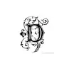 Image de Tampon bois - Alphabet arabesque D - 2,3 x 1,9 cm