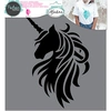 Image de Pochoir textile Licorne - 28 x 28 cm