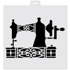 Image de Pochoir textile 30 x 30 cm - Machine à coudre
