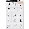 Image de Pochoir Déco 2 pcs 10.8 x 14 cm Alphabet