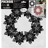 Image de Pochoir décoration Couronne poinsettia