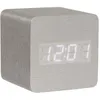 Image de Petit RÃ©veil cube Led en bois lasurÃ©