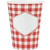 Image de 10 GOBELETS CARTON VICHY 27CL ROUGE