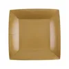 Image de 10 ASSIETTES CARTON BIO CARRÃES 18CM OR