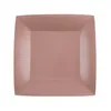 Image de 10 ASSIETTES CARTON BIO CARRÃES 23CM ROSE GOLD