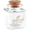 Image de POT VERRE CARRÃ AMOUR OR BOUCHON LIÃGE 4X4X6CM