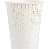 Image de 10 GOBELETS CARTON BULLES OR 27CL BLANC
