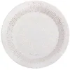 Image de 10 ASSIETTES CARTON BULLES OR 22.5CM BLANC