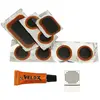 Image de Kit réparation chambre à air city-vtc-VTT 6 patch 25mm + 1 patch 34x24mm + 1 patch 50x30mm + colle 5g + rape acier avec notice jarre de 50 kits Velox TU