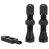 Image de Paire De Valve De Pneu Tubeless Obus DÃ©montable P2r Schrader Velox - Noir - 44 Mm