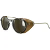 Image de Julbo - Lunettes de soleil - Legacy Gris Clair/Or Spectron 3 Polarized en Cuir - Marron