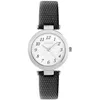 Image de Montre Femme Clyda ArgentÃ©e Cuir Noir Triomphe