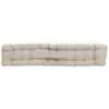 Image de Coussin de sol uni en pur coton ecru 50x50x10 cm